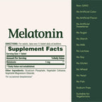 Nature's Bounty Melatonin sleep aid bottle standing upright alongside its protective seal