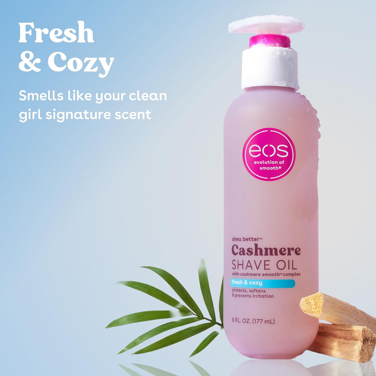 Eos moisturizing sensitive skin shave oil with shea butter