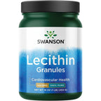 Swanson 100 Pure Lecithin Granules 16 Ounce front bottle view for heart health support.