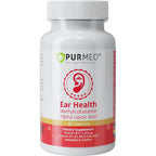Purmeo Tinnitus Relief 60 capsules front view bottle showing ear health formula
