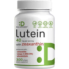 Deal Supplement Lutein and Zeaxanthin bottle front view showcasing four in one eye support benefits.