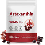 DLOMFVFQ Astaxanthin 12mg 120 softgels front view of the premium antioxidant supplement bottle