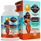 The Swedish Diet Tan Optimizer 30 capsules front view bottle showing premium USA imported tanning supplement