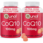 Qunol CoQ10 Gummies 100mg front view of the twin pack bottle for authentic heart health supplements in India