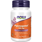 NOW Foods Pycnogenol 100 Milligram front bottle view for vascular health