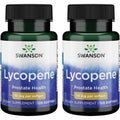 Swanson Vitamins Lycopene 10 Milligrams two pack front view showing green bottles with black caps