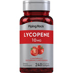 Piping Rock Lycopene 10mg 240 softgels bottle front view showcasing antioxidant supplement packaging