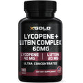 X Gold Health Lycopene and Lutein sixty milligram eye health supplement front bottle view