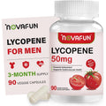 Novafun Lycopene 50mg supplements for men 90 veggie capsules front view