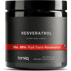 Toniiq Ultra High Purity Resveratrol 60 capsules front view
