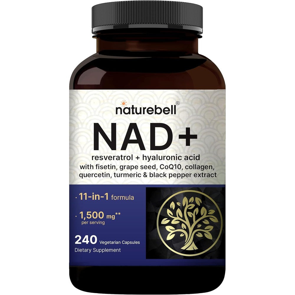 NatureBell NAD+ supplement with Resveratrol and Quercetin capsules