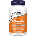 Now Foods L-Tyrosine 500 Milligrams 120 Capsules front view showing product packaging and branding