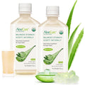 AloeCure USDA Organic Aloe Vera Juice 500 milliliter bottles front view
