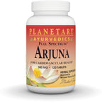 Planetary Herbals Arjuna 550mg 120 Tablets front view bottle for cardiovascular health