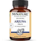 Mi Nature Arjuna 1000mg tablets front bottle view heart health supplement