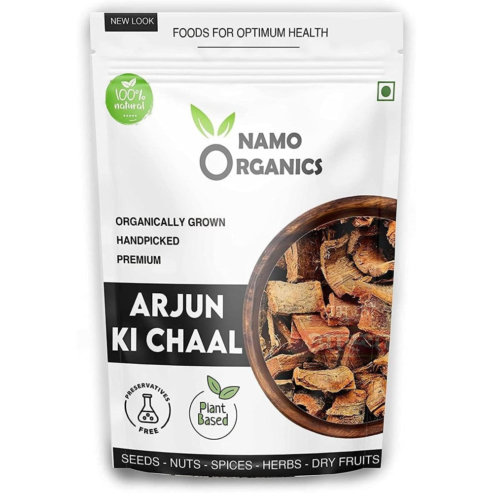 Ayurvedix Dmb Trade Organic Arjun Chaal 400 Grams package front view showing authentic organic tree bark powder.