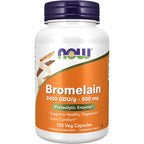 Now Foods Bromelain 500mg 120 Vegetarian Capsules front view