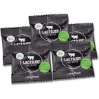 LactoJoy Lactase Enzymes For Digestion Tablets front packaging showing 5 sachets containing 10 tablets total for lactose intolerance relief