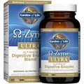 Garden of Life Omega-Zyme Ultra Digestive Enzymes 90 capsules front packaging bottle view for bloating relief.