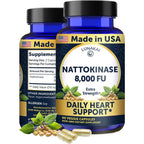 Lunakai Nattokinase 8000 FU bottle front view heart support supplement