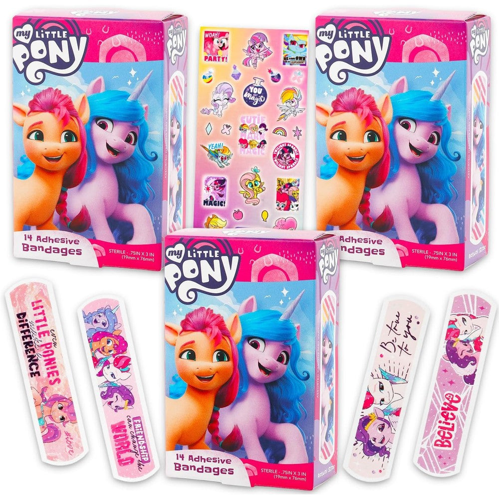 My Little Pony Bandages Set For Kids front view sterile adhesive boxes