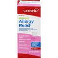 Leader Children's Allergy Relief bottle front view antihistamine medicine