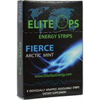 Elite Ops Energy Strips 8 Count front packaging showing caffeine and B-vitamin content.