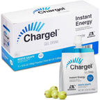 Chargel White Grape energy gel 6 pack front view workout supplement.