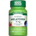 Nature's Truth Melatonin 5mg Fast Dissolve 90 Tablets front bottle view