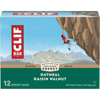 Clif Bar Oatmeal Raisin Walnut 12 pack front view energy snacks