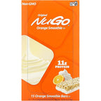 NuGo Nutrition Orange Smoothie Bars 15 count box front view showing vanilla yogurt coating.