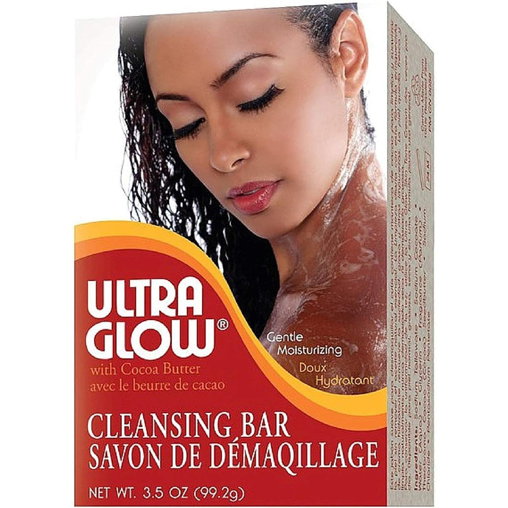 Ultra Glow Cleansing Bar Pack of 6 front view for moisturizing skincare