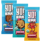 Bearded Brothers Yo Bar variety pack front view showing organic kids snack bars.