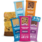 Whoa Dough Edible Cookie Dough Bars variety pack front view for healthy snacking.