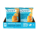 Quest Nutrition Cheddar and Sour Cream Protein Chips 8 count box front view