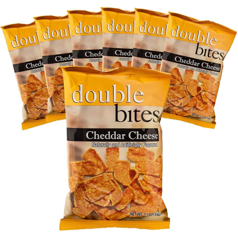 Weight Loss Systems Cheddar Cheese Double Bites front view high protein chips