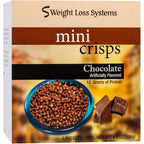 Weight Loss Systems Chocolate Mini Crisps front view protein snack box