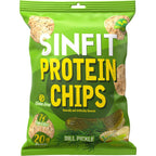 SINFIT Nutrition Dill Pickle Protein Chips front view packaging