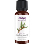 NOW Foods Cedarwood Essential Oil 1 Ounce front view for aromatherapy.
