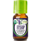 Healing Solutions Hyssop Essential Oil 10ml front view bottle with organic seal