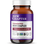 New Chapter Fermented Iron Complex 90 Tablets front view bottle