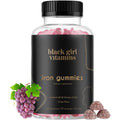 Black Girl Vitamins Iron Gummies front view for iron deficiency support.