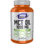 NOW Foods Sports MCT Oil 1000 mg 150 softgels front view showcasing the weight management supplement bottle.