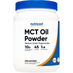 Nutricost MCT Oil Powder front view of one pound container