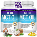 Toplux Keto MCT Oil Capsules 3000mg two pack front view
