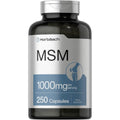 Horbaach MSM 1000mg 250 veggie capsules bottle front view for joint health