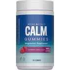 Natural Vitality Calm Magnesium 240 Gummies front bottle view showing raspberry lemon stress support supplement