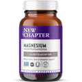 New Chapter Magnesium and Ashwagandha 60 tablets front view showing premium dietary supplement packaging.