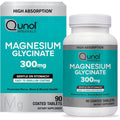 Qunol Magnesium Glycinate 300mg 90 Tablets front view bottle for muscle relaxation