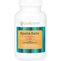 Pure Planet Sports Salts 90 vegetarian capsules bottle front view showing electrolyte supplement facts.